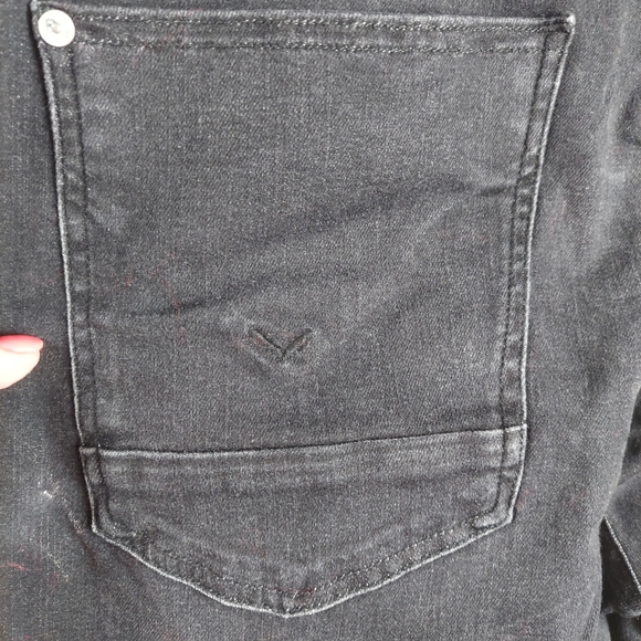 Men's 36" Hudson Sarto Relaxed Skinny Black Jeans With Stretch - Picture 10 of 16